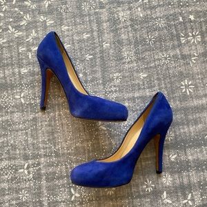 Ivanka Trump Blue Suede High Heels